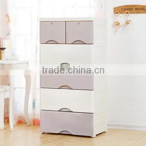 Assorted Color Plastic 5-Drawer Unit Organizer With Putty Handles thumbnail-4