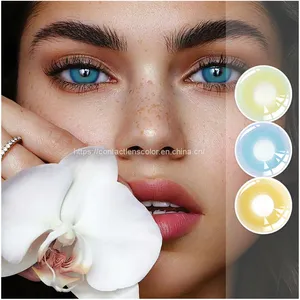 Original Wholesale Soft Colored Blend Eye Contacts Yearly Contact Lenses 14.20mm Cheap 2 Tone Color Contact Lens thumbnail-3