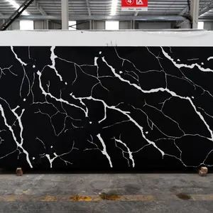 Code：6037，Calacatta Artificial Stone Quartz Slab Kitchen Countertops thumbnail-1