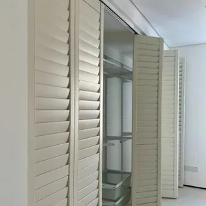 100% Custom Made Basswood Window Shutter Bi-folding Panels thumbnail-2