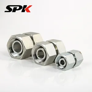 304 Stainless Steel Hydraulic Adapter Series Compression Straight Fitting, Stainless Steel Right-Angle Male Thread Elbow thumbnail-1