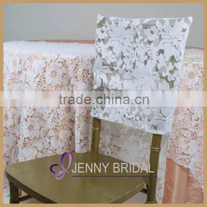 C326D Wholesale White Ivory Lace Chiavari Chair Cover for Weeding thumbnail-2