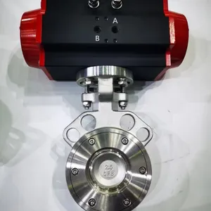 Industrial Grade Pneumatic Butterfly Valve With Pressure Ratings up to 4.0MPa and Temperature Range -60°C to 450°C thumbnail-1