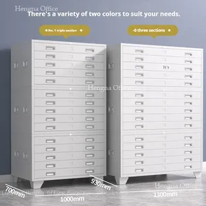 Horizontal Map Storage Unit for Architecture Studios - Modular 5 Drawer Plan Cabinet With Anti-slip Top Screw Design, Custom Support thumbnail-1