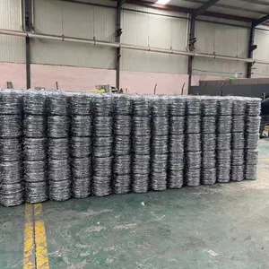 PVC Coated Barbed Wire Mesh With 15mm-30mm Barbed Length for Fencing thumbnail-3