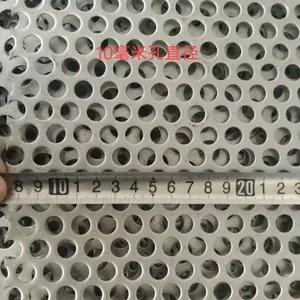 304 Stainless Steel Punching Mesh 1.5mm Thickness 10mm Hole 60% Open Area for Filtration thumbnail-1