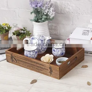 Antique Style Customized Wooden Serving Tray thumbnail-4