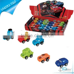Vinyl Cartoon Pull Back Action Toy Car thumbnail-1