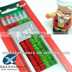 2014 Hotsale Drawing Fuzzy Pencil Set With Rubber, 6pcs/pack thumbnail-1