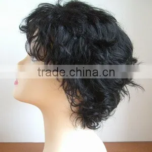Wholesale Stock Virgin Curly Remy Brazilian Hair Short Lace Full Wigs thumbnail-6