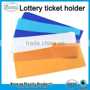Thumb Notch Plastic Ticket Holder, Coupon Holder, PVC Play Slip Holder thumbnail-4