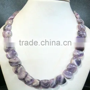 Beautiful Natural Amethyst Lace Agate Necklace thumbnail-1
