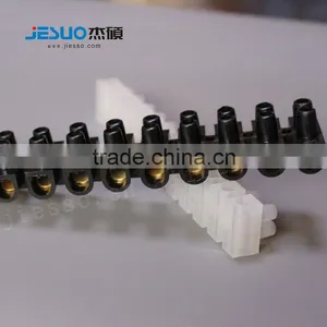 China 12 Pole Electrical Feed Through Low Voltage Screw Plastic Terminal Block Connector thumbnail-1