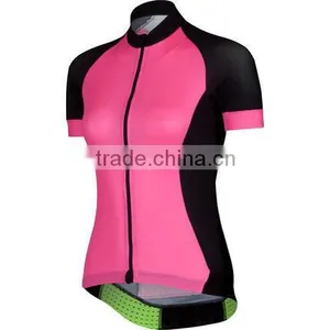 Custom Blank Pink And Black Cycling Jersey thumbnail-1