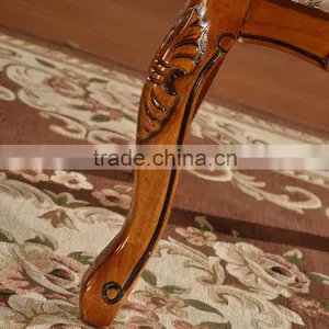 Originals Classic Carved Fabric Wood Dining Chairs for Restaurant thumbnail-5