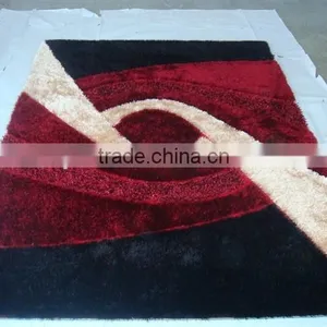Factory Directly Sale South Korea Silk Shaggy Rug Bath Mat thumbnail-2