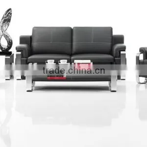 S-10 Stainless Steel Fram Leather PU Office Sofa Furniture thumbnail-2