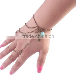 >>New SW16571 Bohemian Feather Charm Hand Chain/ thumbnail-2