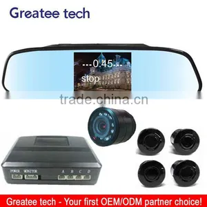 4.3 Inch Display Mirror Video Parking Sensor System With IR Night View Camera thumbnail-1