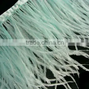 Factory Wholesale 15-20cm Thicken Ostrich Feather Trim Moq 5m/color thumbnail-3