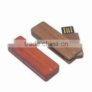 Full Capacity Cheap Price Swivel Wooden USB Flash Drive thumbnail-1