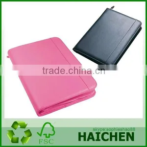 A4 Conference Portfolio Presentation Folder Folio Faux Leather Zipper thumbnail-1