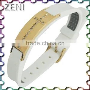 Good Popular Creative Silicone 316L Stainless Steel Energy Bracelet thumbnail-4