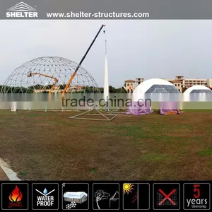 Wind Resistant And Rainproof White Cover Large Half Sphere Trade Show Tent thumbnail-3
