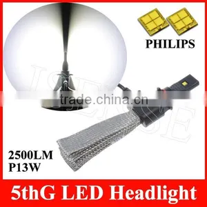 LED HEAD LIGHT 2500LM P13W BUILT-IN SUPERCONDUCTING HEAT SINK thumbnail-1