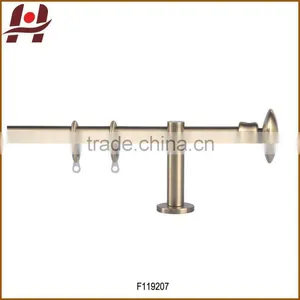 F119207-metal Iron Aluminium Stainless Steel Brass Plated Plain Twisted Extensible Telescopic Window Curtain Poles Rods Pipes thumbnail-1