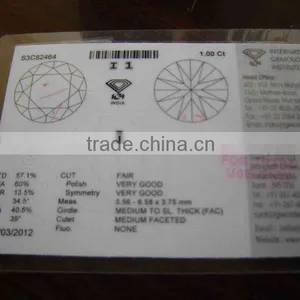 NATURAL WHITE DIAMOND-IGI CERTIFIED-KLM-SI-2-I-2MIX thumbnail-1