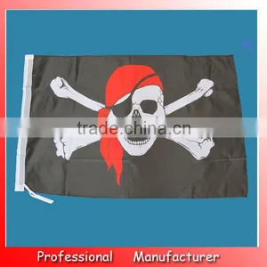 Polyester Screen Printing Skull Flag,60*90cm Prirate Flag,funny Flag thumbnail-1