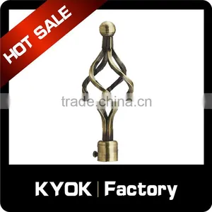 KYOK European Contracted Style Curtain Finials,electroplating Wrought Iron Curtain Finials,curtain Finials for Window Decoration thumbnail-1
