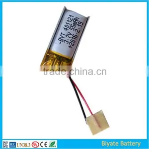 401121 Small Lithium Ion 3.7V 55mah Smart Band Battery thumbnail-2