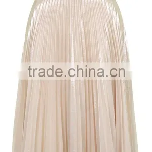 Foil Pleated Midi Lidy Skirt thumbnail-1