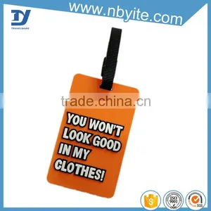 Fashion Custom Gift Airplane Soft Pvc Luggage Tags thumbnail-1