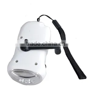 Hand Crank Emergency Dynamo Solar 3 LED Hand Rechargeable Flashlight thumbnail-3