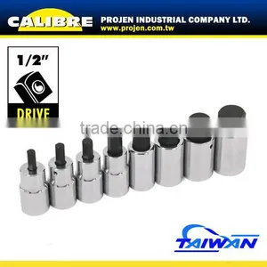 CALIBRE 6-19mm 1/2"Dr 8pc Hex Bit Set thumbnail-1