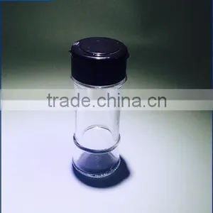 Clear Seasoning Glass BBQ Spice Jar With Black Shaker Cap Quality Choice thumbnail-1
