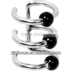Non Pierced Clip On Ball Closure Ring&fashion Men Ear Stud&fake Non Pierecing Earring thumbnail-1