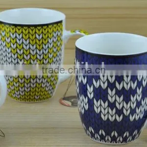 11OZ Knitting Full Decal Printed Coffee Cups, Shiny Surface Porcelain Mug, KL5004-1055 thumbnail-1