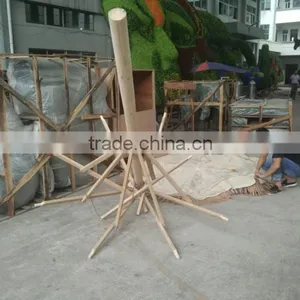 High Class Sun Protection Waterproof Material Outdoor Artificial Folder and Collapsible Thatch Umbrella thumbnail-4