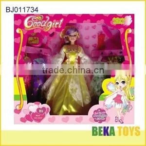 Good Girl Plastic Doll With 5 Sets of Skirts Beautiful Girl Set Dolls thumbnail-1
