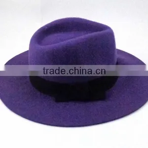 Elegant Funny Winter Wool Fedora Hat With Fashion Lady thumbnail-1