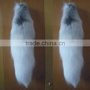 High Quality Real Fox Tail Fur Keychain thumbnail-5