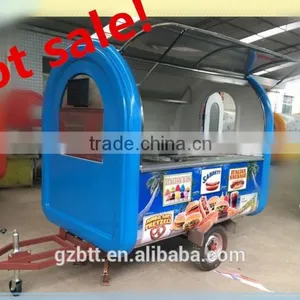 Stainless Stell Street Mobile Food Cart for Sale Made in China thumbnail-1