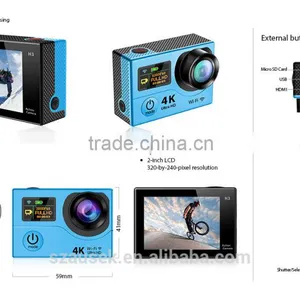 4K 30fps Action Camera Dual Screen go Pro Style Original Genuine AT-H3R 4K + Wifi + 2.4G Remote Control thumbnail-6
