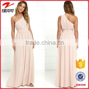 2016 Womens One Shoulder Evening Dress Long Maxi Dress for Women Dress Manufacturers thumbnail-1