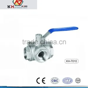 316 NPT T/L TYPE THREE WAY BALL VALVE thumbnail-1
