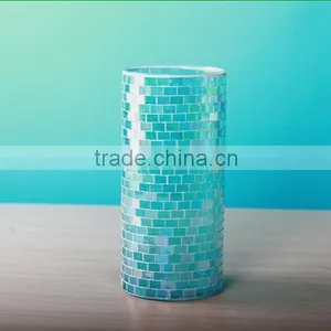 Glass Mosaic Decorative Vase, Mirrored Mosaic Vase With Decoration thumbnail-4
